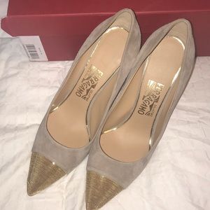 Salvatore Ferragamo! Suede Stiletto Pumps, 8.5B